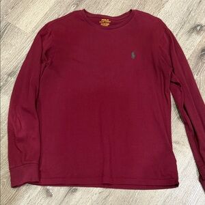 Polo by Ralph Lauren Men's Deep Red Long Sleeve Tee